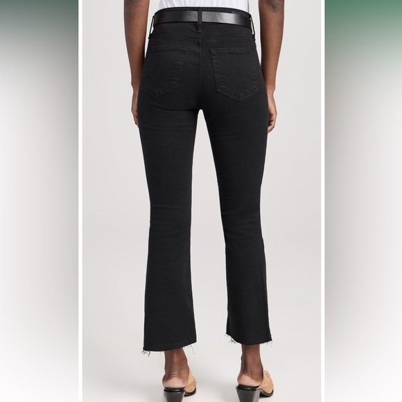 Adriano Goldschmied Farrah Boot Crop Jeans in Black Size 25 - Picture 2 of 8